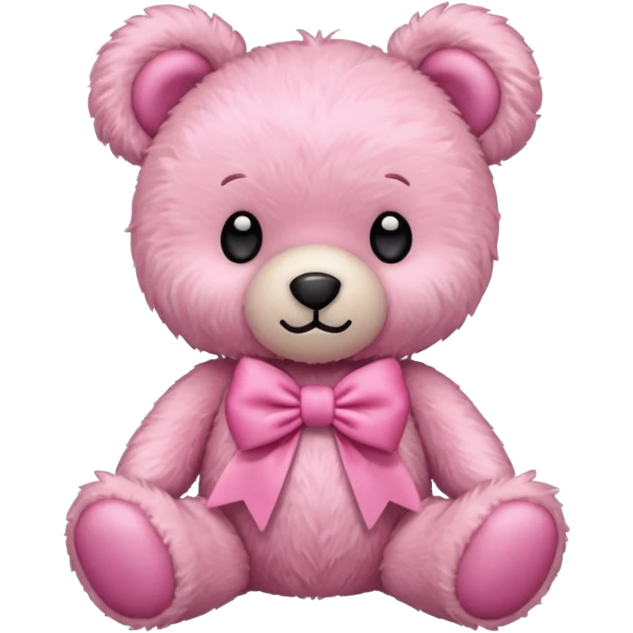 pink bow teddy bear solo emoji