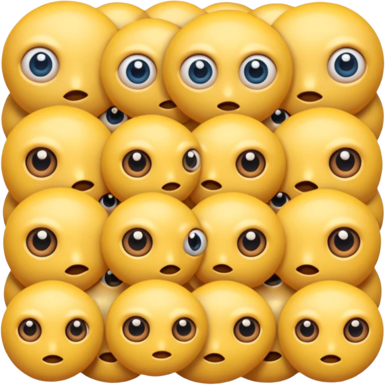 large skin surface with dozens of eyes emoji