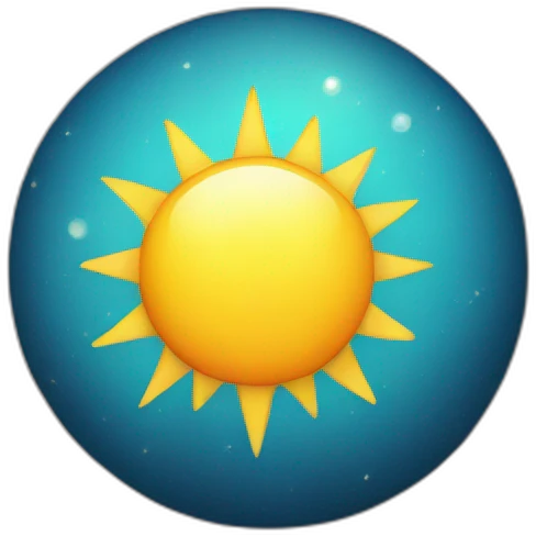 Earth sunshine emoji