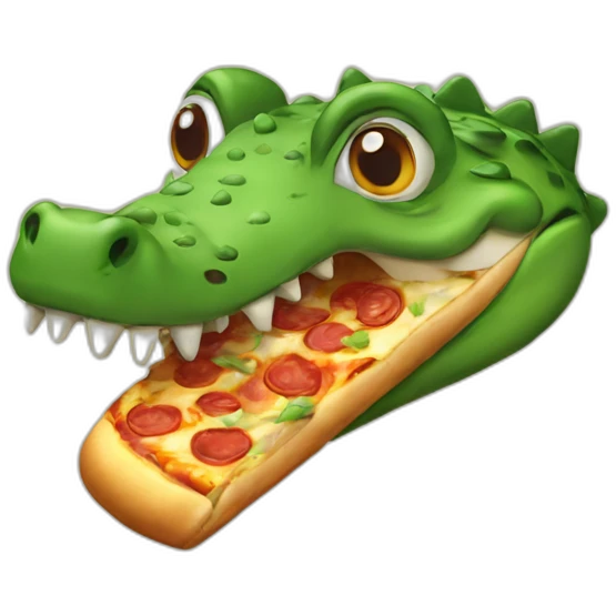Crocodile-pizza emoji