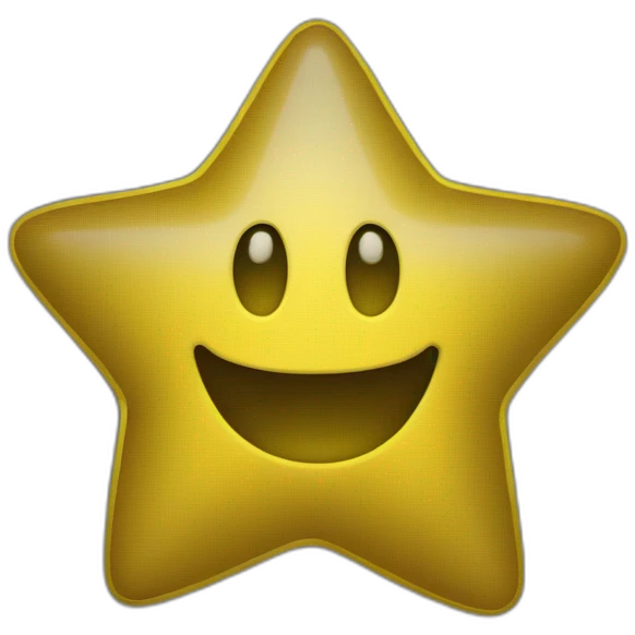 Etoile noire jaune emoji