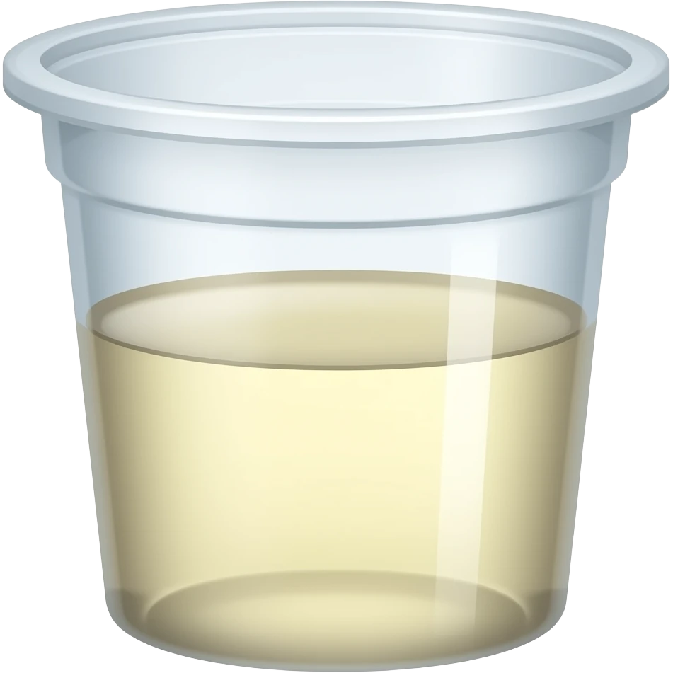 Urine clear in container emoji