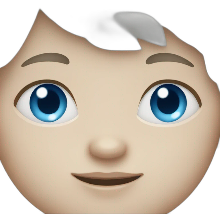 white baby blue eyes emoji