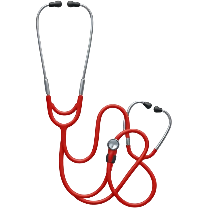 Red stethoscope thats prominent and single sided emoji