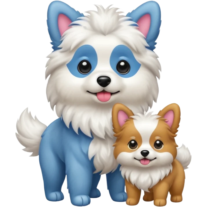 cartoon dogs standing emoji