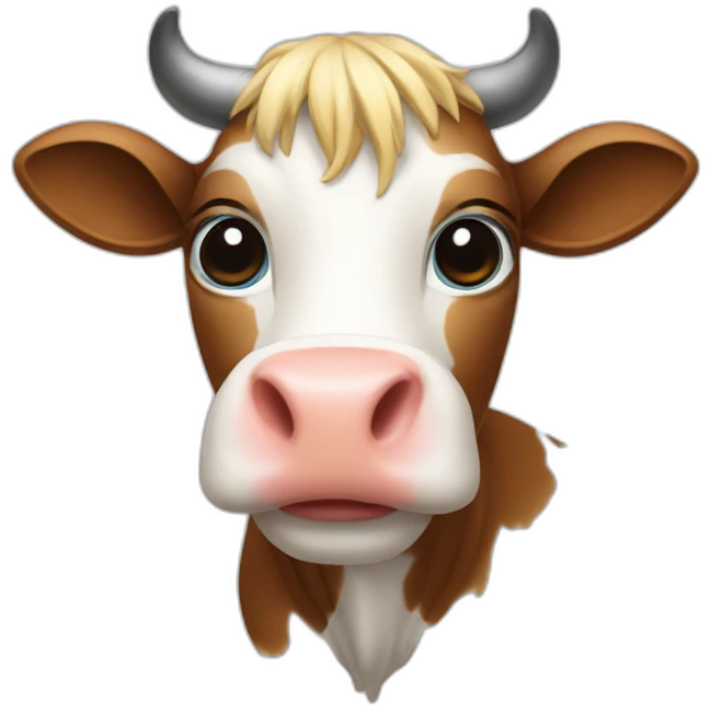 Chat sur vache emoji