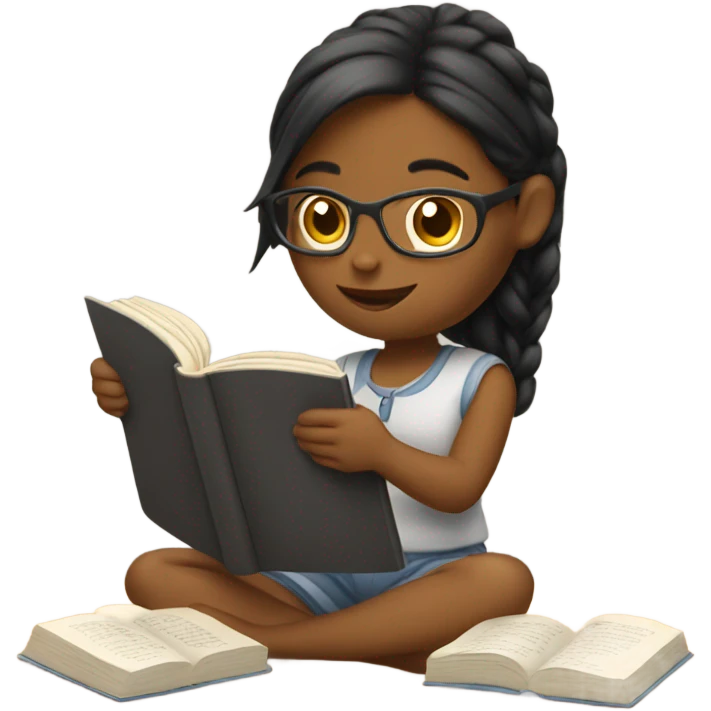 Girl reading a book emoji