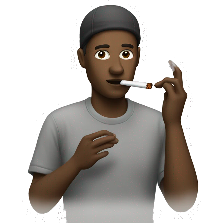 A person smoking emoji