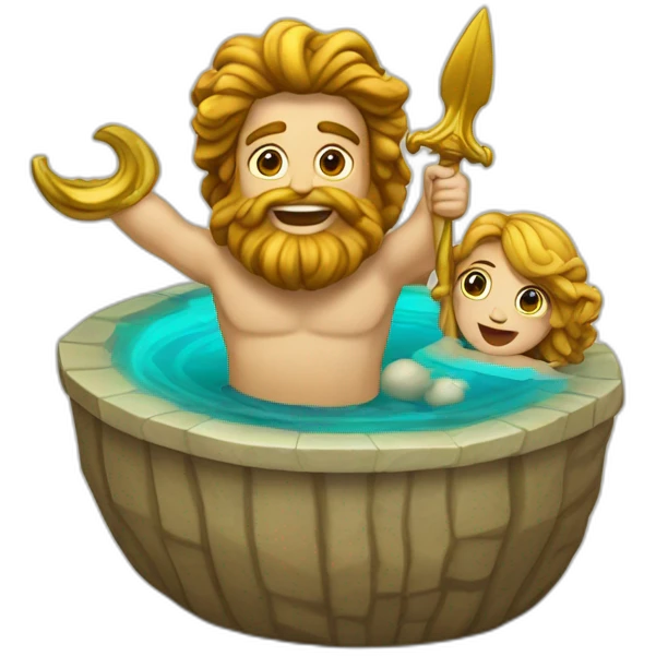 Poseidon et amphitrite mignons emoji