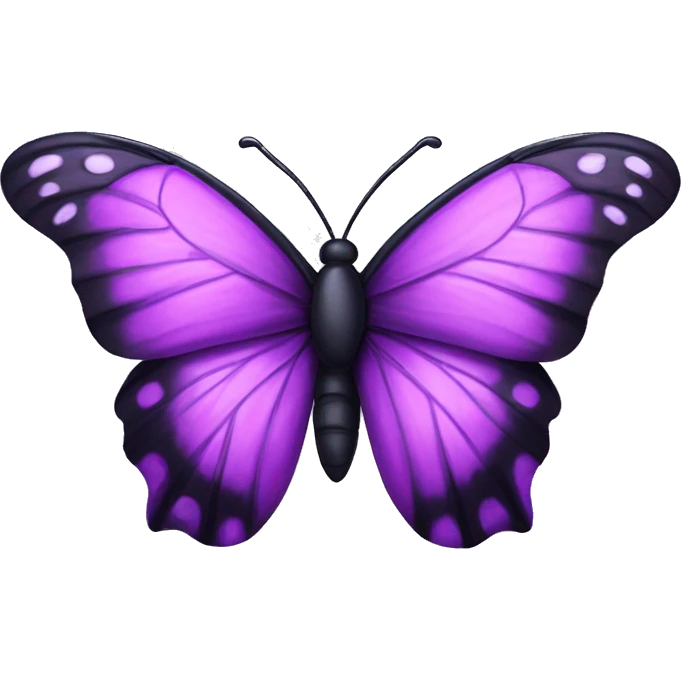Mariposa morada y negra  emoji