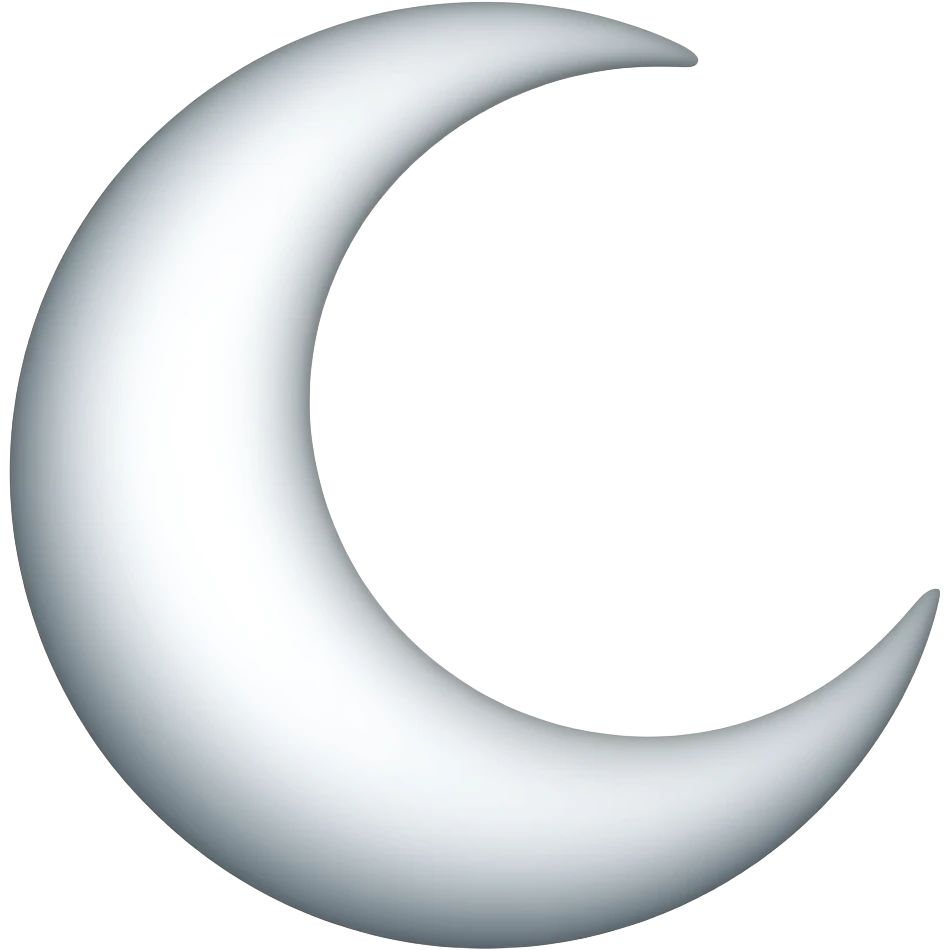 White Crescent emoji
