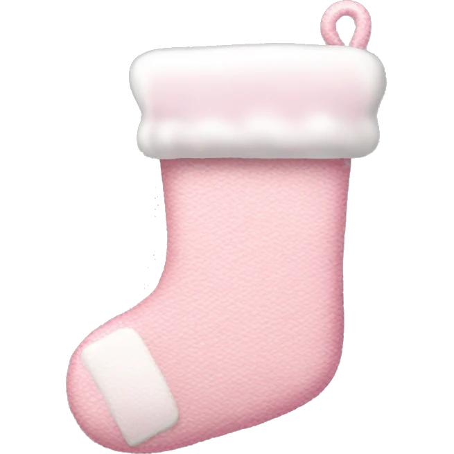  light pink Christmas stocking emoji