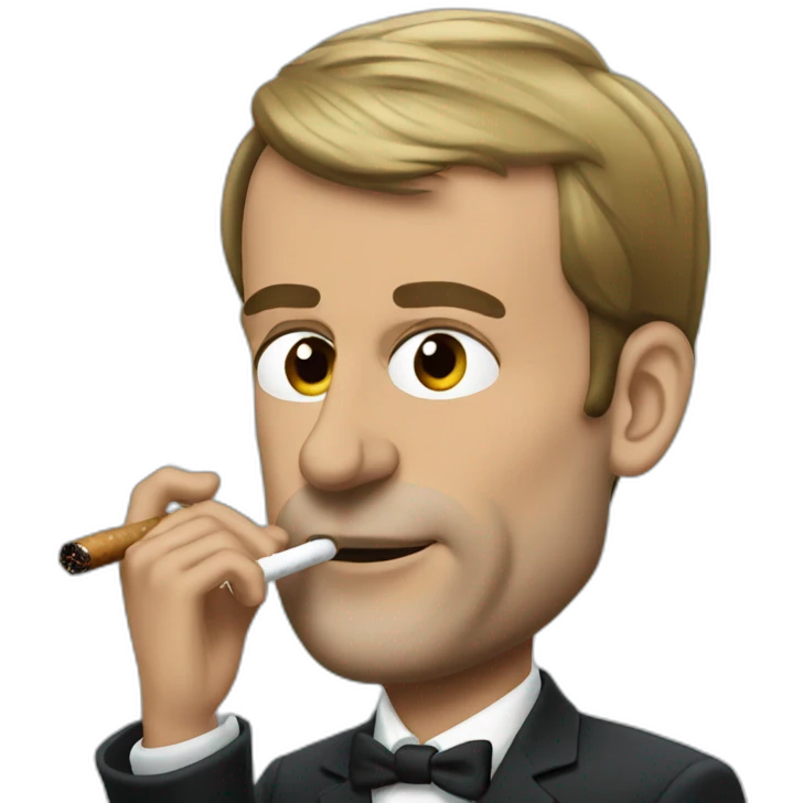 Emmanuel Macron smoking emoji