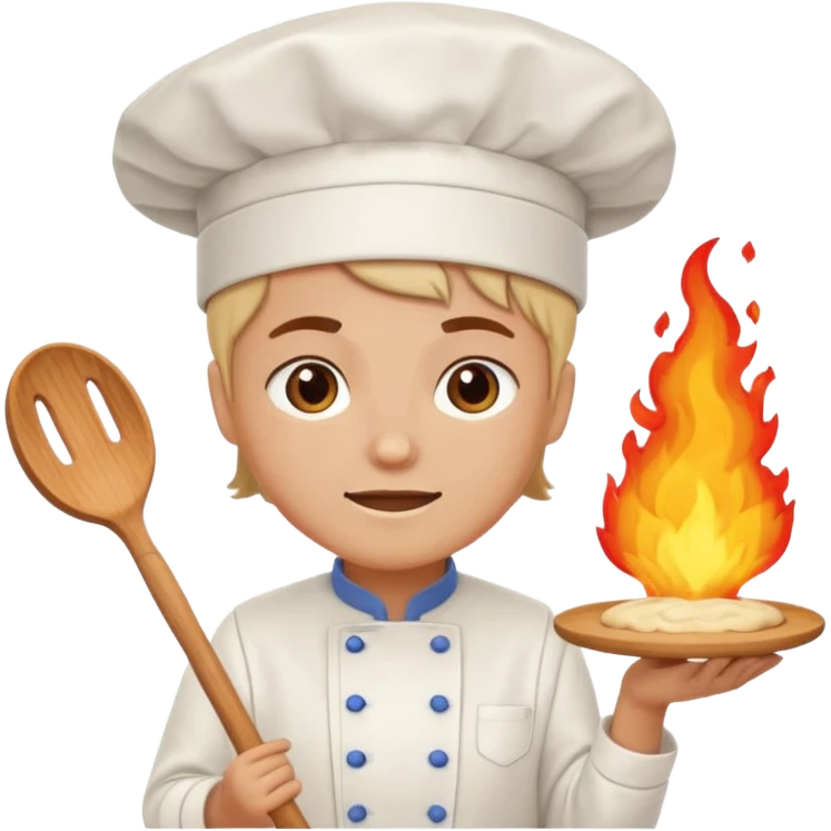 Baker on fire emoji