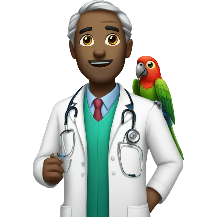 parrot doctor emoji
