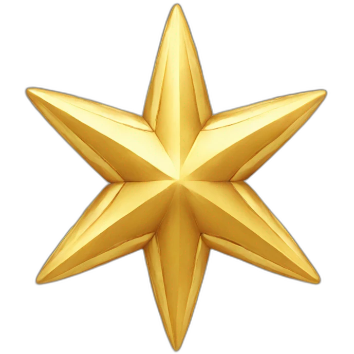 eight pointed golden fantasy star emoji