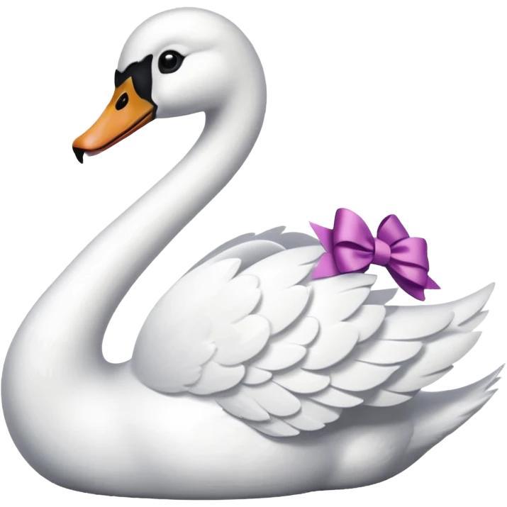swan with a bow emoji