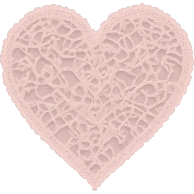 Pale pink lace heartbreak  emoji