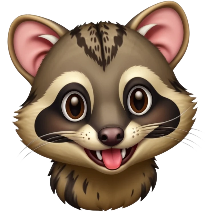 civet with yummy expression and long tongue emoji