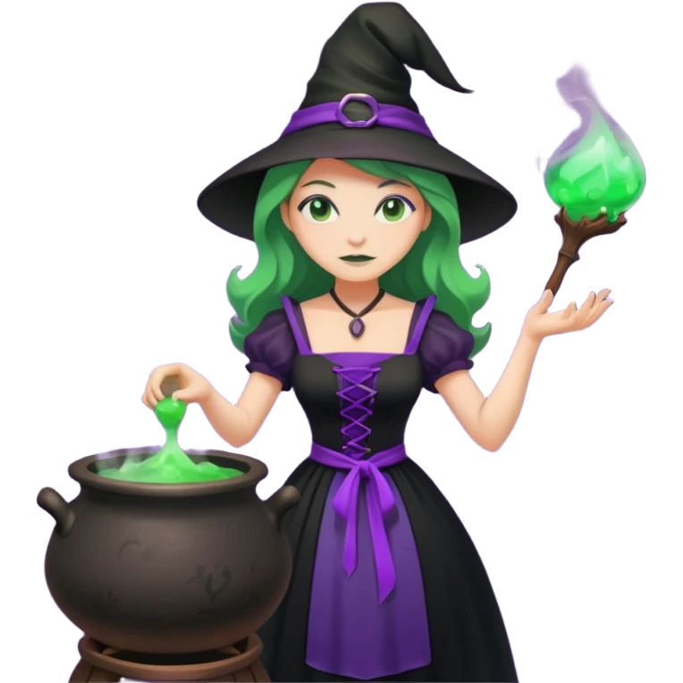 green witch cooking potion emoji