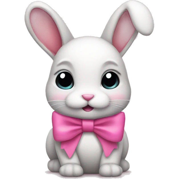Bunny with pink bow emoji