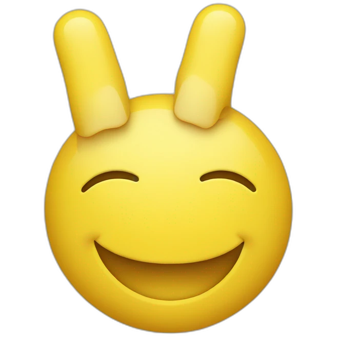A yellow smiley face with a finger in front of its mouth emoji