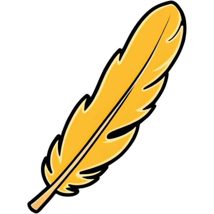 fluffy golden feather emoji