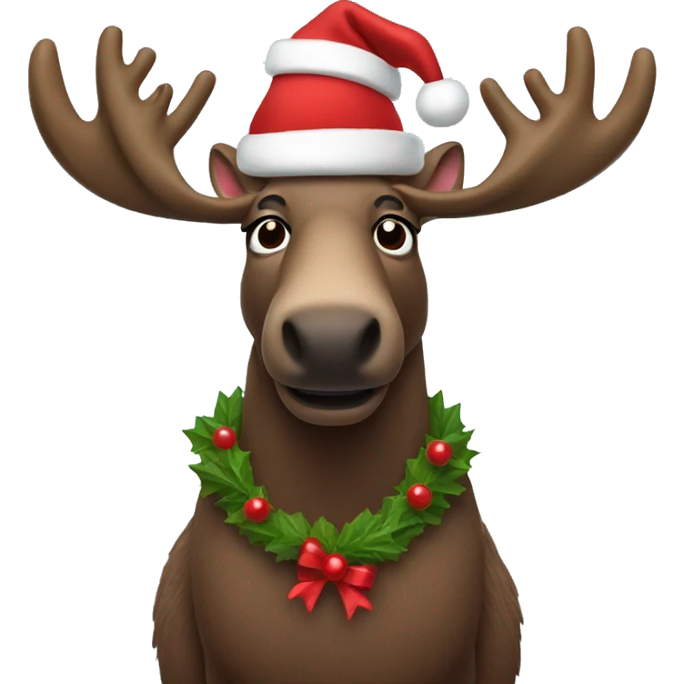 Holiday moose emoji