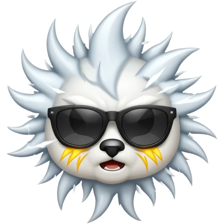 White Thunder - Very Angry - Completely White/Shades of White - Big - White Lightning - Not an animal emoji