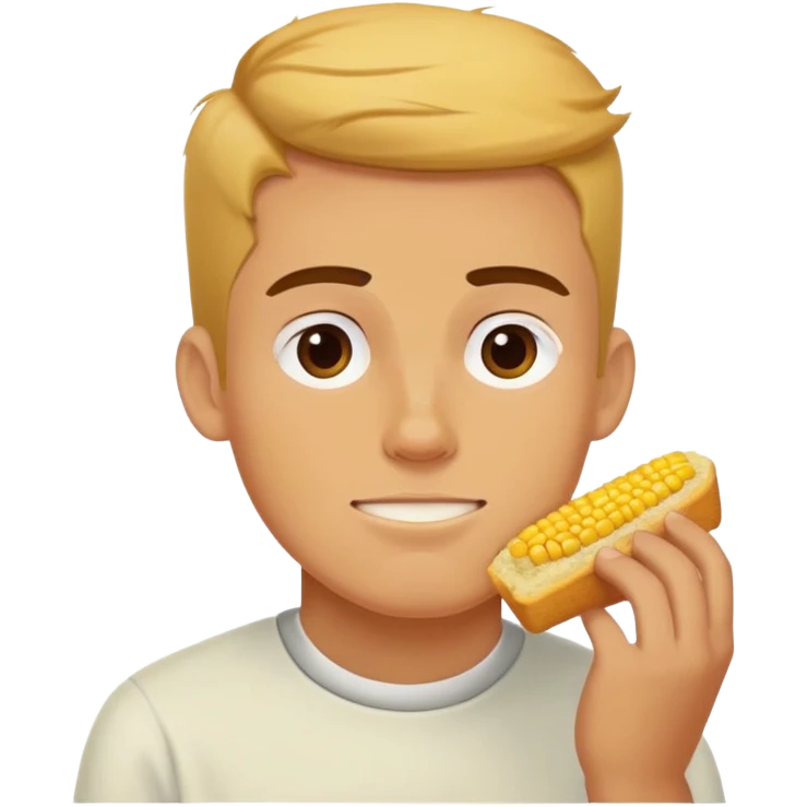 Connor price eating corn bread emoji
