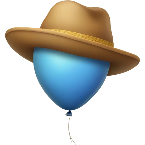 Ballon wearing a hat  emoji