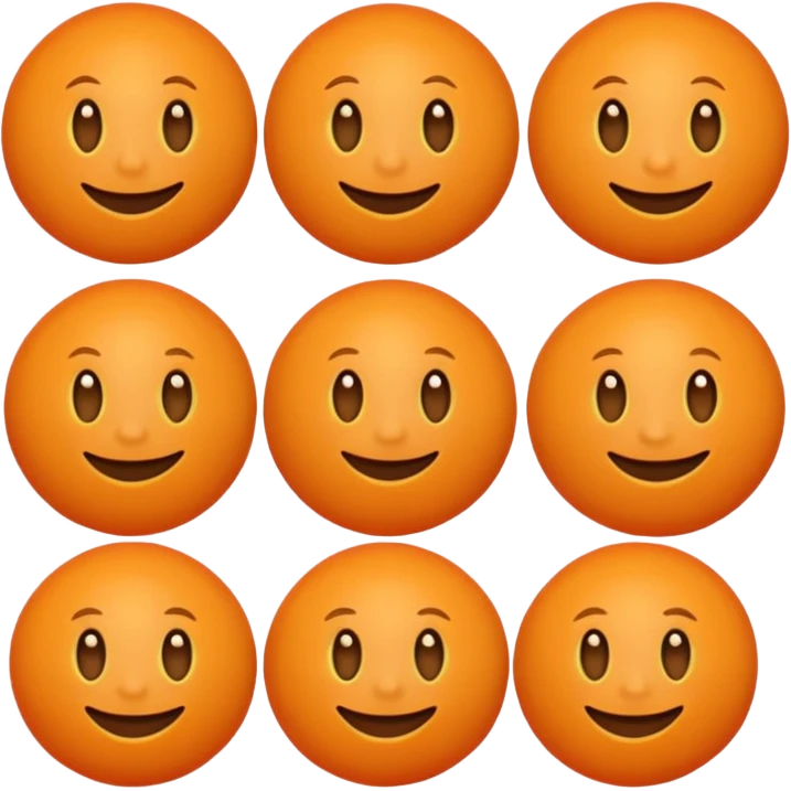 cute orange  emoji