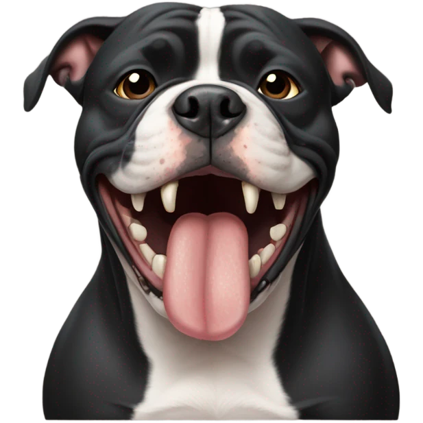 Black american bully with blunt emoji