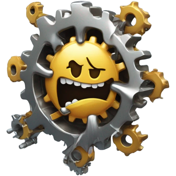Melting gears emoji
