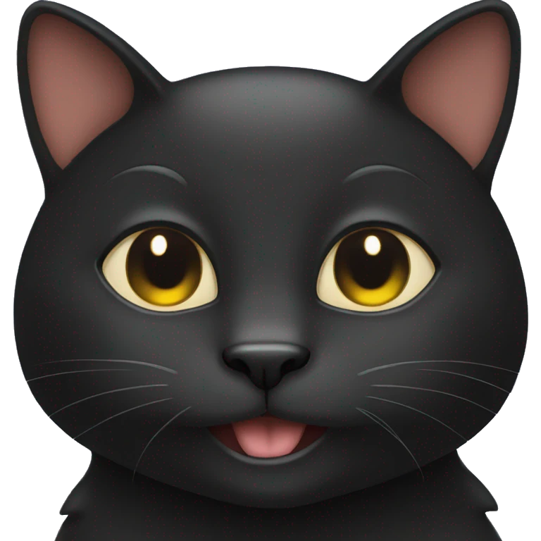 happy black cat face emoji