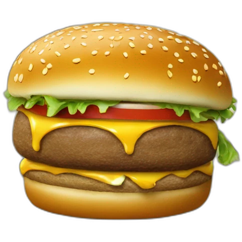 Cheval mange un burger emoji