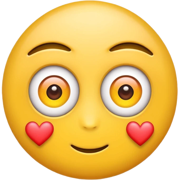 I need the eye roll emoji but add some hearts to make it lovely. Almost like a playful eye roll. emoji