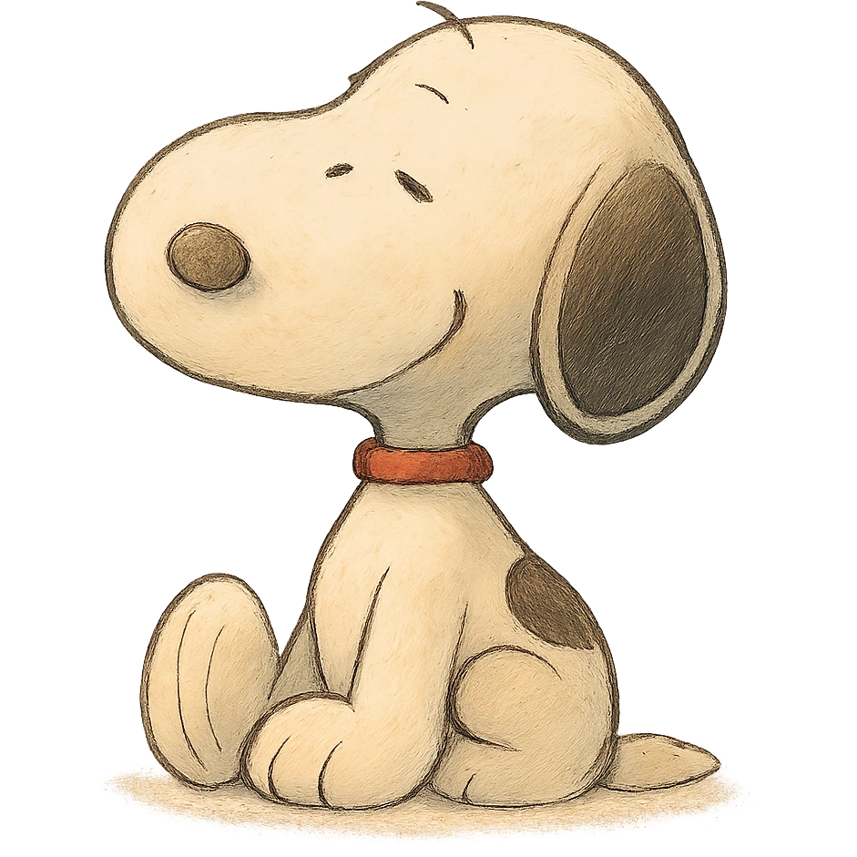 Snoopy, soft and whimsical emoji