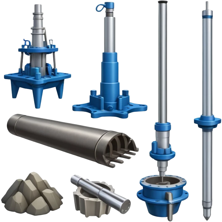 Specialized marine geology tools including sediment corers, rock dredges, and bottom samplers emoji