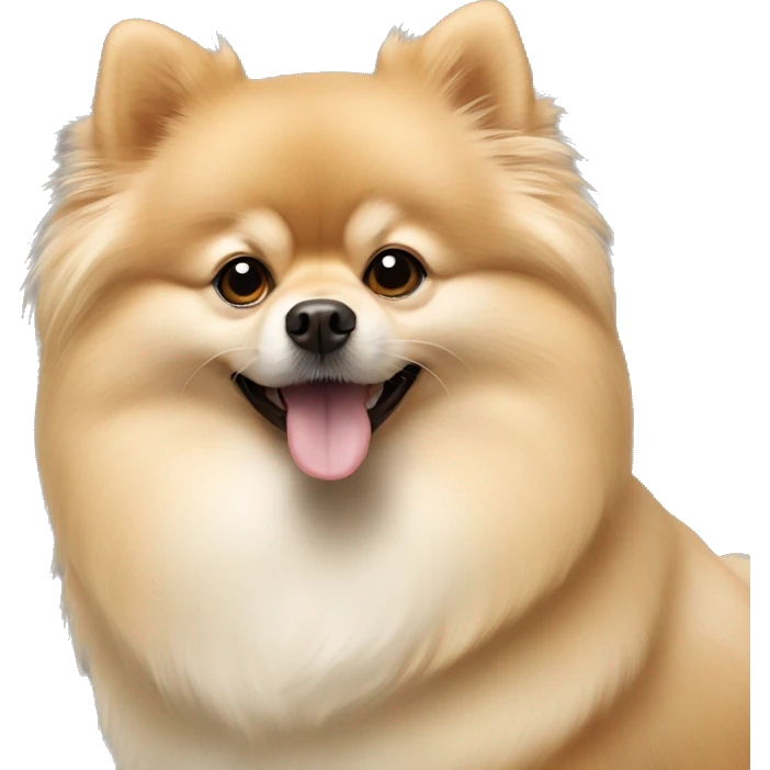 the dog is a cream pomeranian emoji
