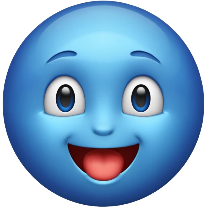 create a blue exited emoji emoji