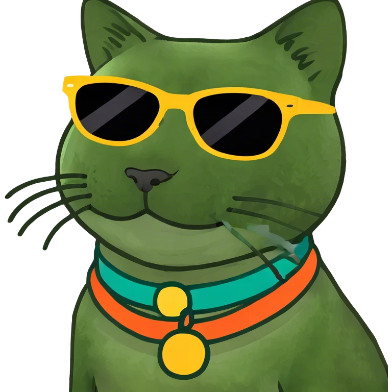 Cat with sunglasses emoji