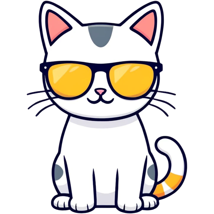 Cat with sunglasses emoji