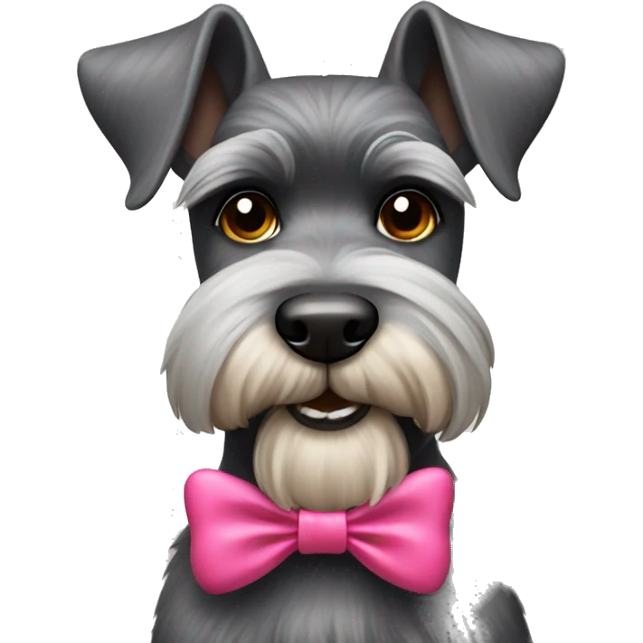schnauzer with a bow emoji