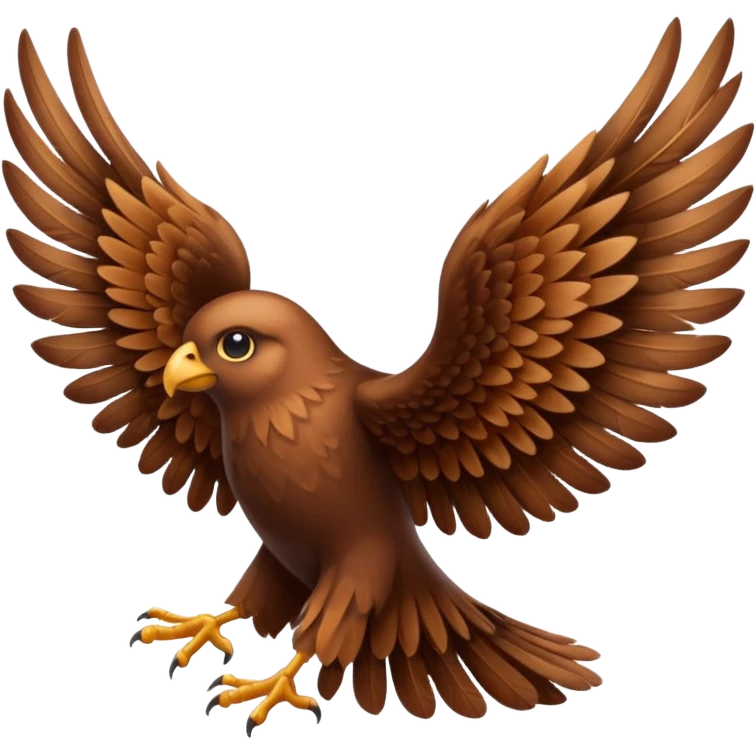 Brown colour long wings only not bird emoji