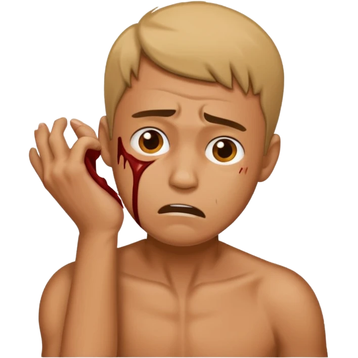 Guy strangling himself emoji