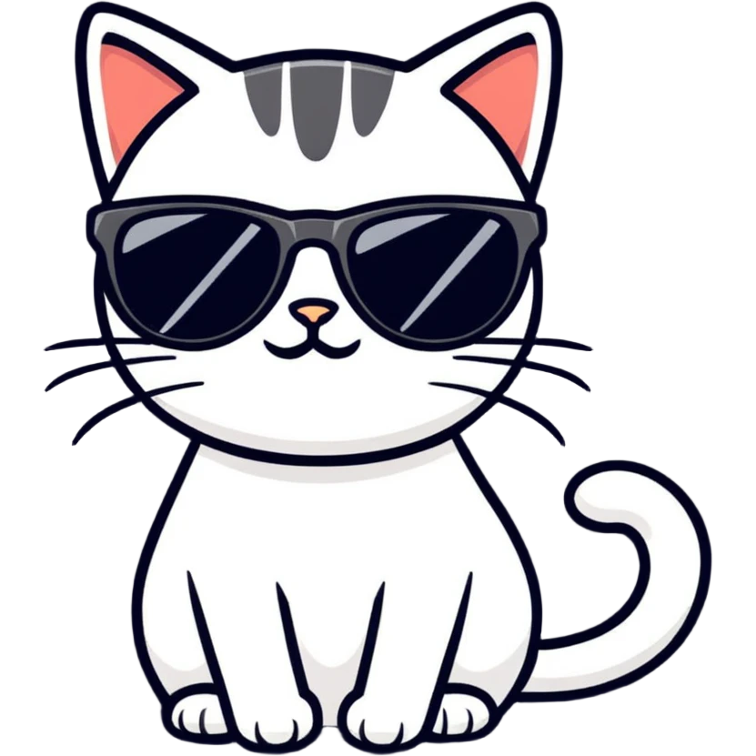 Cat with sunglasses emoji