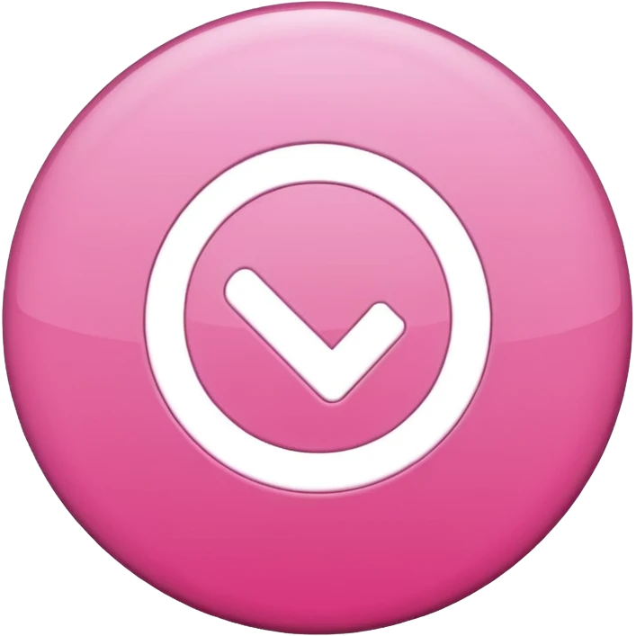 checkmark symbol in a circle in pink color that would reflect that a task has been done emoji