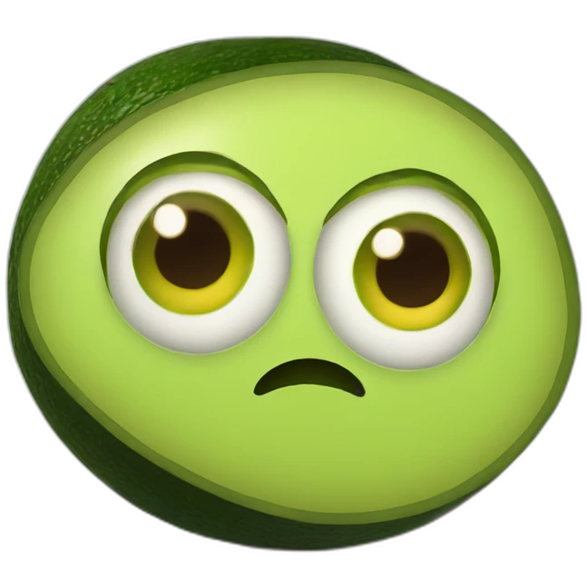 Avocado with eyes emoji