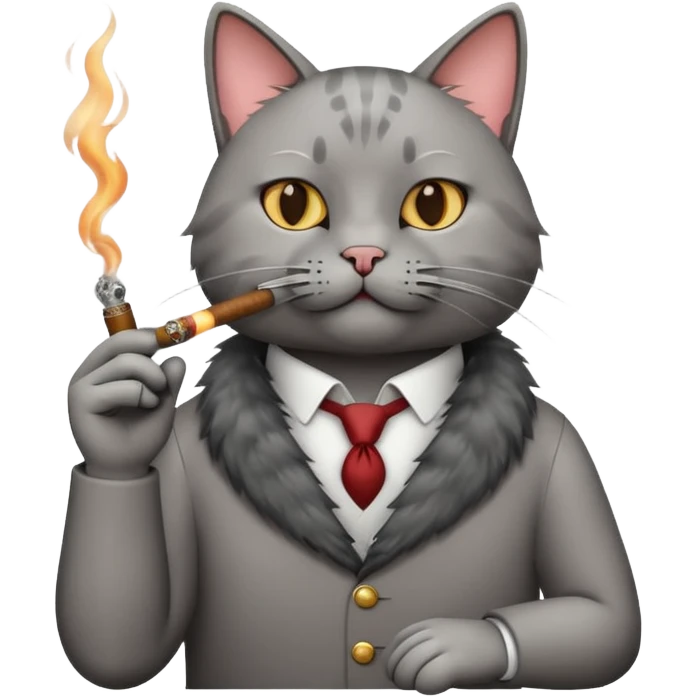 Cat with cigar emoji